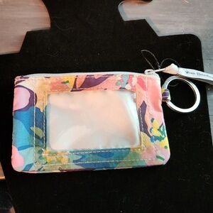Vera Bradley Blue and Purple Floral ID Holder